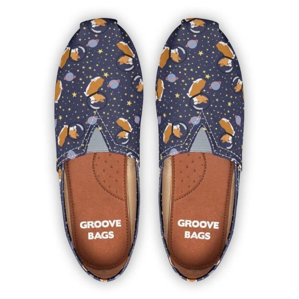 Groove Bags Space Corgi Slip-Ons Ballet Flats Loafers Dog Dogs Puppy Pups Tom's